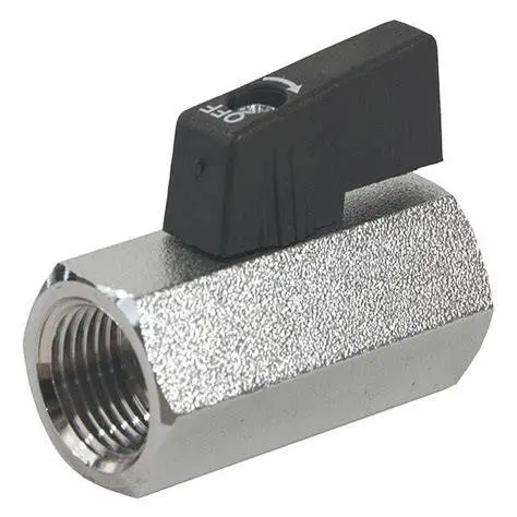 1/4" FIP Mini Brass Ball Valve – Chrome Plated, Lever Handle