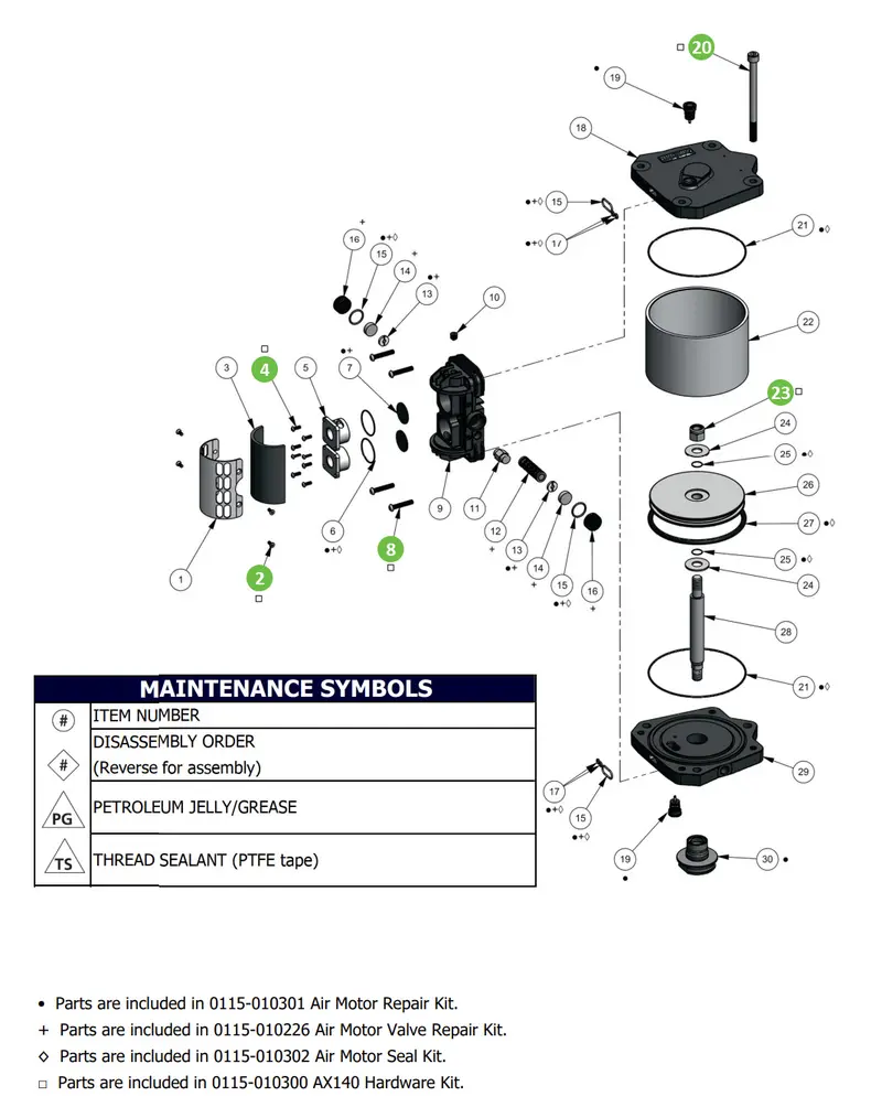 Binks 0115-010300 AX140 Hardware Kit