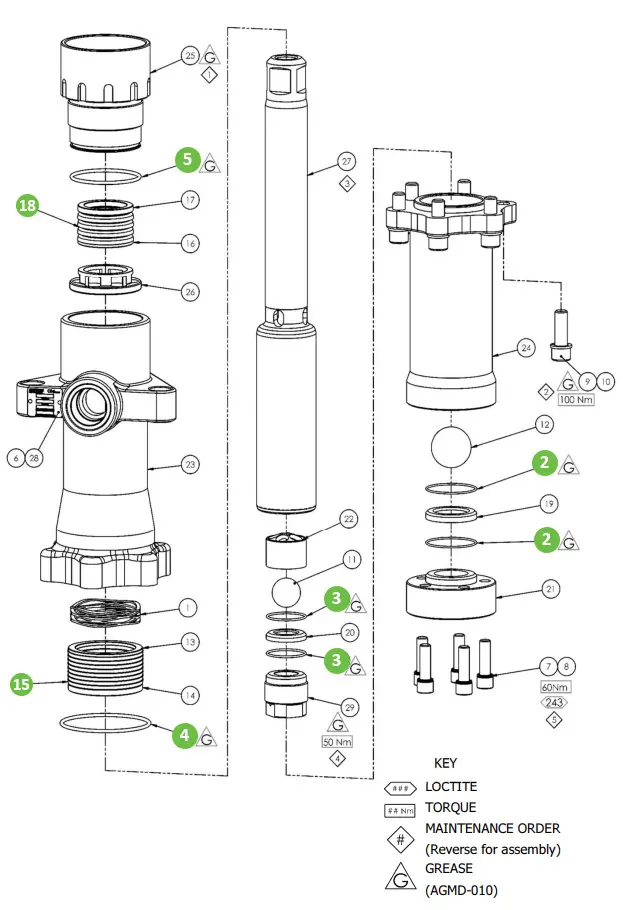 Binks 250696 Seal Kit for FX440PU-XXH