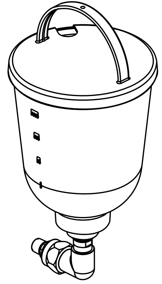 Wagner 5 Liter Hopper for Horizontal Pump Mounting (2397216)