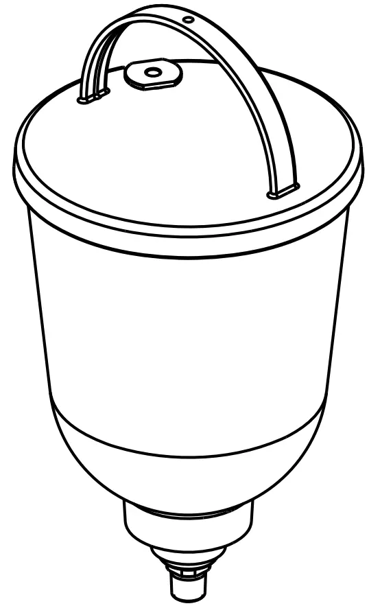 Wagner 5 Liter Hopper for Vertical Pump Mounting (2405309)